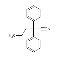 2d structure of 2,2-diphenylpentanenitrile