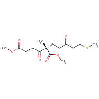 2d structure of 1,6-dimethyl (2S)-2-methyl-2-[5-(methylsulfanyl)-3-oxopentyl]-3-oxohexanedioate
