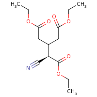 2d structure of 1,5-diethyl (2R)-2-cyano-3-(2-ethoxy-2-oxoethyl)pentanedioate