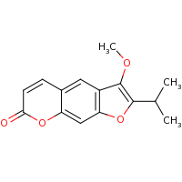 2d structure of 6-methoxy-7-(propan-2-yl)-2H-furo[3,2-g]chromen-2-one