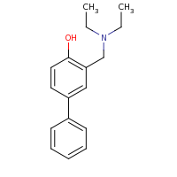 2d structure of 2-[(diethylamino)methyl]-4-phenylphenol