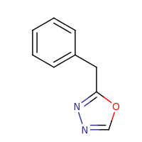 2d structure of 2-benzyl-1,3,4-oxadiazole