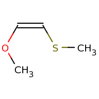 2d structure of (Z)-1-methoxy-2-(methylsulfanyl)ethene