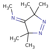2d structure of N,3,3,5,5-pentamethyl-4,5-dihydro-3H-pyrazol-4-imine