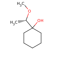 2d structure of 1-[(1S)-1-methoxyethyl]cyclohexan-1-ol
