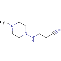 2d structure of 3-[(4-methylpiperazin-1-yl)amino]propanenitrile