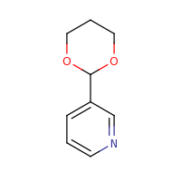 2d structure of 3-(1,3-dioxan-2-yl)pyridine