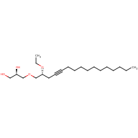 2d structure of (2R)-3-{[(2R)-2-ethoxyhexadec-4-yn-1-yl]oxy}propane-1,2-diol