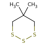 2d structure of 5,5-dimethyl-1,2,3-trithiane