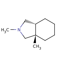2d structure of (3aS,7aR)-2,3a-dimethyl-octahydro-1H-isoindole
