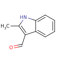 2d structure of 2-methyl-1H-indole-3-carbaldehyde