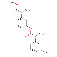 2d structure of 3-[(methoxycarbonyl)(methyl)amino]phenyl N-methyl-N-(3-methylphenyl)carbamate
