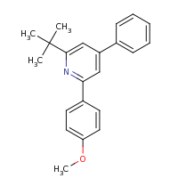 2d structure of 2-tert-butyl-6-(4-methoxyphenyl)-4-phenylpyridine