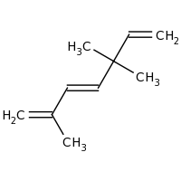 2d structure of (3E)-2,5,5-trimethylhepta-1,3,6-triene