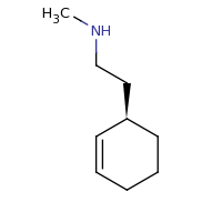 2d structure of {2-[(1R)-cyclohex-2-en-1-yl]ethyl}(methyl)amine