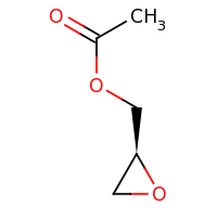 2d structure of (2S)-oxiran-2-ylmethyl acetate
