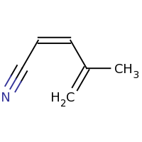 2d structure of (2Z)-4-methylpenta-2,4-dienenitrile