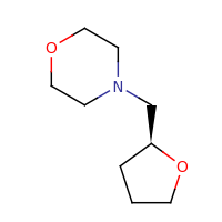 2d structure of 4-[(2S)-oxolan-2-ylmethyl]morpholine