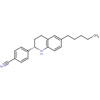2d structure of 4-[(2S)-6-pentyl-1,2,3,4-tetrahydroquinolin-2-yl]benzonitrile