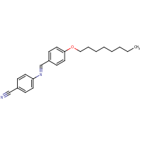 2d structure of 4-[(E)-{[4-(octyloxy)phenyl]methylidene}amino]benzonitrile