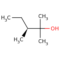 2d structure of (3S)-2,3-dimethylpentan-2-ol
