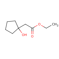 2d structure of ethyl 2-(1-hydroxycyclopentyl)acetate