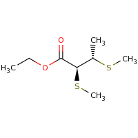 2d structure of ethyl (2S,3S)-2,3-bis(methylsulfanyl)butanoate