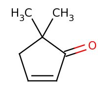 2d structure of 5,5-dimethylcyclopent-2-en-1-one