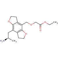 2d structure of ethyl 2-({8-[(2R)-2-aminopropyl]-4,10-dioxatricyclo[7.3.0.0^{3,7}]dodeca-1,3(7),8-trien-2-yl}methoxy)acetate