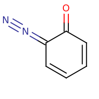 2d structure of 6-($l^{5},-diazynylidene)cyclohexa-2,4-dien-1-one
