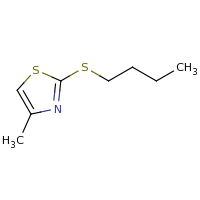 2d structure of 2-(butylsulfanyl)-4-methyl-1,3-thiazole