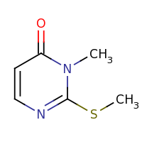 2d structure of 3-methyl-2-(methylsulfanyl)-3,4-dihydropyrimidin-4-one