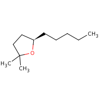 2d structure of (5R)-2,2-dimethyl-5-pentyloxolane