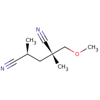 2d structure of (2R,4S)-2-(methoxymethyl)-2,4-dimethylpentanedinitrile