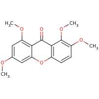 2d structure of 1,2,6,8-tetramethoxy-9H-xanthen-9-one