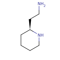 2d structure of 2-[(2S)-piperidin-2-yl]ethan-1-amine