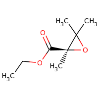 2d structure of ethyl (2R)-2,3,3-trimethyloxirane-2-carboxylate