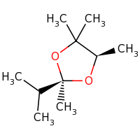 2d structure of (2R,5R)-2,4,4,5-tetramethyl-2-(propan-2-yl)-1,3-dioxolane