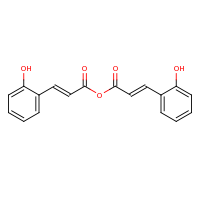2d structure of (2E)-3-(2-hydroxyphenyl)prop-2-enoyl (2E)-3-(2-hydroxyphenyl)prop-2-enoate