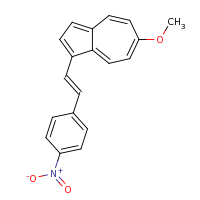 2d structure of 6-methoxy-1-[(E)-2-(4-nitrophenyl)ethenyl]azulene