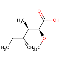 2d structure of (2S,3R,4R)-2-methoxy-3,4-dimethylhexanoic acid