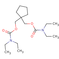 2d structure of (1-{[(diethylcarbamoyl)oxy]methyl}cyclopentyl)methyl N,N-diethylcarbamate