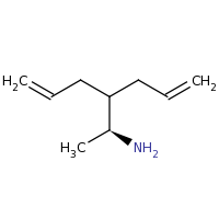 2d structure of 4-[(1S)-1-aminoethyl]hepta-1,6-diene