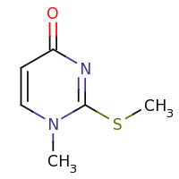 2d structure of 1-methyl-2-(methylsulfanyl)-1,4-dihydropyrimidin-4-one