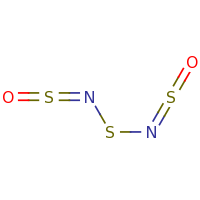 2d structure of {[(oxo-$l^{4}-sulfanylidene)amino]sulfanyl}(sulfinylidene)amine