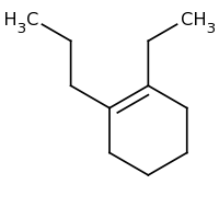 2d structure of 1-ethyl-2-propylcyclohex-1-ene
