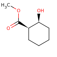 2d structure of methyl (1R,2S)-2-hydroxycyclohexane-1-carboxylate