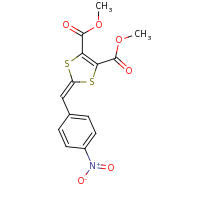 2d structure of 4,5-dimethyl 2-[(4-nitrophenyl)methylidene]-2H-1,3-dithiole-4,5-dicarboxylate
