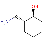 2d structure of (1S,2R)-2-(aminomethyl)cyclohexan-1-ol