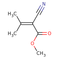 2d structure of methyl 2-cyano-3-methylbut-2-enoate